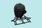 Grill Guru Kamado Original Large - Houtskoolbarbecue - Compleet met accessoires - Grijs