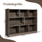 Coast Boekenkast - Open 3-Laags Opbergrek met 8 Vakken - 122 x 32 x 93 cm - Grijs
