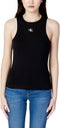 Calvin Klein Micro Monologo - Racer Back Top - Slim-fit - Zwart - Maat L