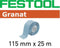 Festool 115x25m P150 GR Handschuurrol Granat - 201108