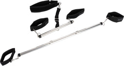 Pipedream Fetish Fantasy Boeien Spread 'em Bar and Cuff Set zwart,zilver