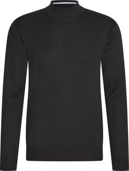 Cappuccino Italia Turtle Neck - Heren trui - Katoen acryl - Zwart - M