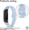 iMoshion Bandje Geschikt voor Samsung Galaxy Fit 2 - iMoshion Siliconen band inkliksysteem gekleurd knoopje - Lichtblauw