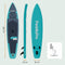 LifeGoods PaddlePro Touring SUP Board - Opblaasbaar - 165 KG Draagkracht - 365 x 76 cm - Inclusief Zitje - Turquoise