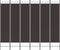 vidaXL - Kamerscherm - met - 6 - panelen - 240x200 - cm - stof - bruin