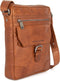 Leren A5 Crossbodytas met tabletvak - Nebraska - Brandy Cognac