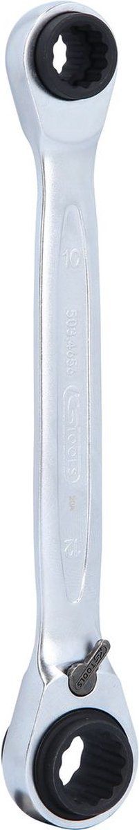 KS Tools 503.4656 4in1 GEARplus Dubbele ratelringsleutel, omschakelbaar, 8x10-12x13mm
