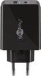 Wentronic 61673 - Thuislader - 2-poorts USB-C PD 30W en USB-A 12W - Zwart