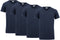 Milanoro - 4-pack extra lange T-shirts - Katoen - Ronde hals - Navy (4-pack)