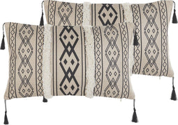 PULMONARIA - Sierkussen set van 2 - Beige - 30 x 50 cm - Polyester