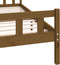 vidaXL - Bedframe - massief - hout - honingbruin - 140x200 - cm