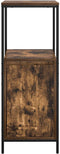 vidaXL - Badkamerkast - met - planken - 36x35x95 - cm - gerookt - eiken
