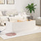 vidaXL - Salontafel - 100x50x35 - cm - massief - grenenhout - wit