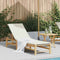 vidaXL - Ligstoel - met - kussens - 55x199x30 - cm - bamboe