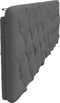 vidaXL - Hoofdbordkussen - 200 - cm - stof - donkergrijs