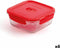 Hermetische Lunchtrommel Luminarc Pure Box Rood 1,22 L Glas (6 Stuks)