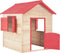 vidaXL Kinderspeelhuis vurenhout rood