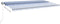 vidaXL - Luifel - automatisch - met - LED - en - windsensor - 600x300 - cm - blauw - wit