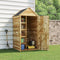 vidaXL - Tuinschuur - met - deur - 69,5x32x178 - cm - geïmpregneerd - grenenhout