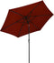 vidaXL - Parasol - met - LED-verlichting - en - stalen - paal - 300 - cm - terracotta