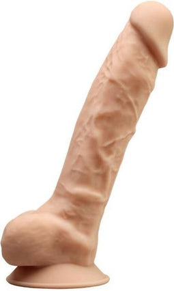SILEXD – Dual Density siliconen beige dildo met balzak – 20.5 cm