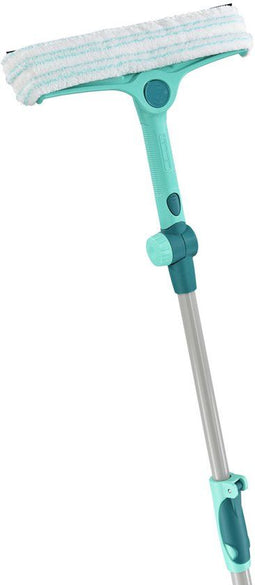 Leifheit 51120 - Raamwisser 4in1 - Telescoopsteel 110-190 cm - Wisbreedte 32 cm - Turquoise Grijs