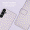iMoshion Hoesje Geschikt voor Samsung Galaxy S23 FE Hoesje Met Pasjeshouder - iMoshion Design Bookcase smartphone - Paars / White Daisy
