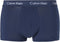 Calvin Klein - 3-pack Low Rise Trunk Boxershorts - Aansluitende pasvorm - Zwart Blauw (3-pack)