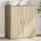 vidaXL - Dressoir - 79x38x80 - cm - bewerkt - hout - sonoma - eikenkleurig