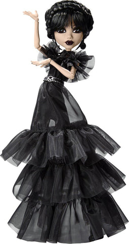 Monster High Rave'N Wednesday - Modepop - Gothic jurk met ruches - Multicolor