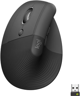 Logitech Lift - Ergonomische muis - Draadloos - Linkshandig - Grafiet