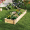 Coast Verhoogde Houten Tuinbak - 2 Bloembakken met Verdelers - Massief Dennenhout - 228 x 62 x 25 cm