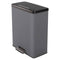 Curver Deco Bin Duo - Prullenbak - 2x26L Afvalscheiding - Lichtgrijs