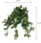 Mica Decorations Scindapsus - Kunst Hangplant H45 x Ø25 cm - Terracotta Bloempot - Groen