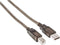 Manhattan 510424 - USB 2.0 A naar B kabel - 11 m - Zilver