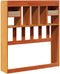 vidaXL - Hoofdbord - met - opbergruimte - 90 - cm - massief - grenenhout - wasbruin