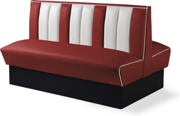 Bel Air Dinerbank Double Booth HW-150DB Ruby