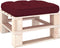vidaXL - Palletkussen - 70x70x12 - cm - stof - wijnrood