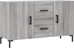 vidaXL - Dressoir - 100x36x60 - cm - bewerkt - hout - grijs - sonoma - eikenkleurig