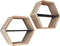 AnLi Style Wandschap set/2 hexagon Teakhout verweerd