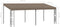 vidaXL - Wandprieel - 6x3 - m - stof - taupe