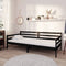 vidaXL - Bedbank - massief - grenenhout - zwart - 90x200 - cm