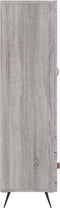 vidaXL - Hoge - kast - 69,5x31x115 - cm - bewerkt - hout - grijs - sonoma - eikenkleurig