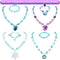 Princess Beads Sieradenset voor het maken van kettingen, armbanden, ringen, benodigdheden voor kinderen, knutselset, speelgoed, cadeau voor meisjes, leeftijd 3, 4, 5, 6, 7, 8, 9, 10 jaar (met hartvormige doos)
