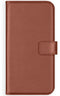 Selencia iPhone 13 - Echt Lederen Bookcase - 3 Pashouders - Lichtbruin