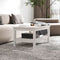 vidaXL - Salontafel - 80x50x40 - cm - massief - grenenhout - wit