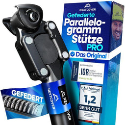 Nextcover geveerde zadelpen parallellogram Ø 31.6mm met Comfort-Spring technologie – verstelbare