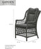 Garden Impressions Dakota lounge dining tuinstoel - mos groen