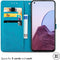 imoshion Hoesje Geschikt voor Oppo Reno 8 Lite Hoesje Met Pasjeshouder - imoshion Mandala Bookcase - Turquoise