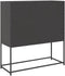 vidaXL - Dressoir - 100,5x39x107 - cm - koudgewalst - staal - zwart